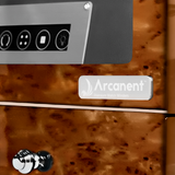 Arcanent 12 + 2 Slot Watch Winder LCD Digital Honey Burlwood Quality Made w/ Ball Bearings